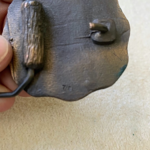 Classic Vintage Volunteer FIRE DEPT Firefighter Ladder Metal Belt Buckle 1970's - Picture 4 of 5